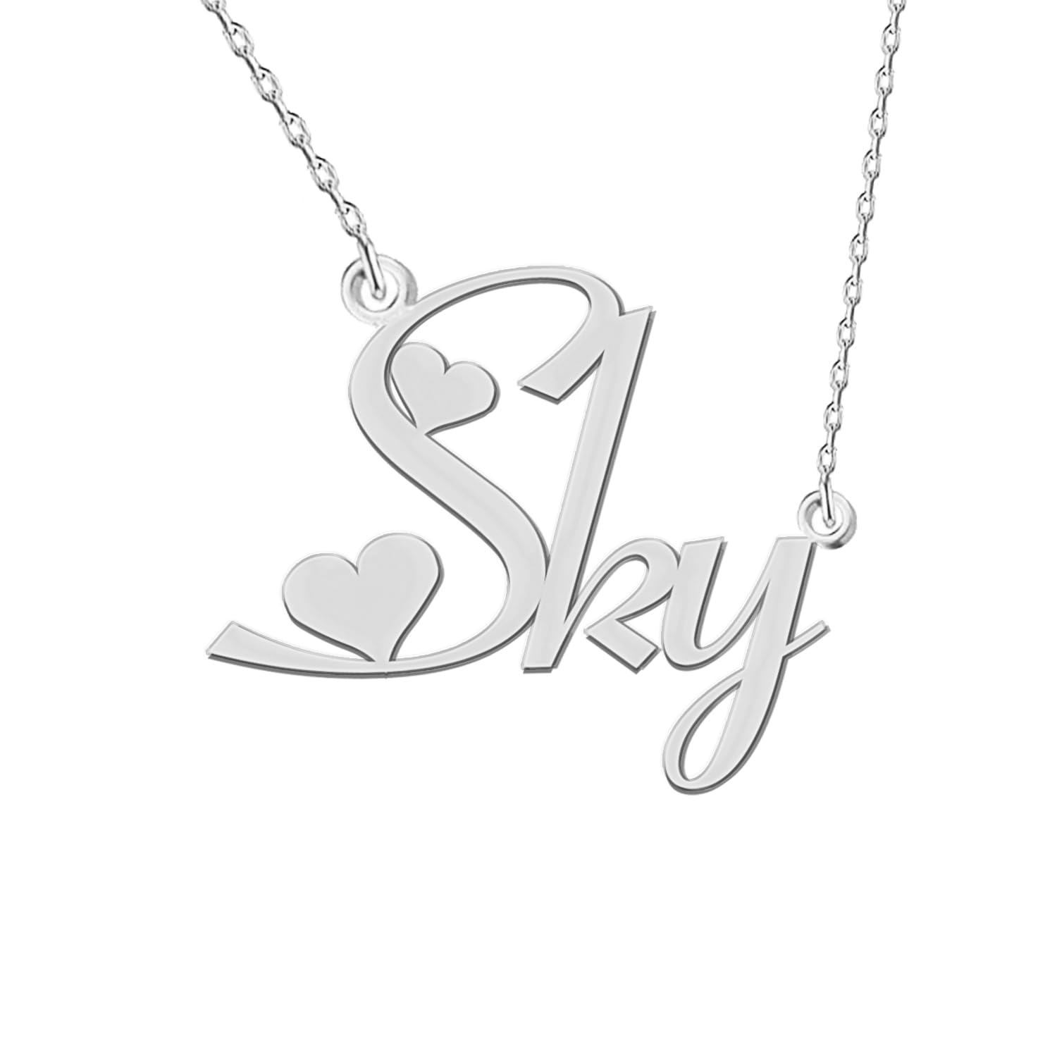 Customized Stainless Steel Heart Pendant Necklace Personalized Name Necklace for Women
