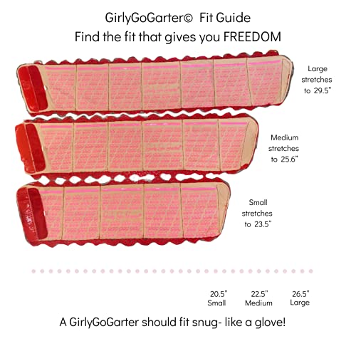 Girly-Go-Garter Girlygogarter (Medium, Black) Adjustable Wrap Pocket Garter Silicone Gripper Tech Pocket #TOP7