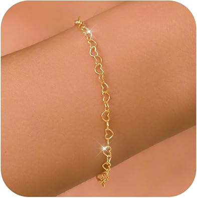 925 Sterling Silver Heart Bracelet for Women