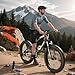Incbruce 26 Inch Fat Tire Mountain Bike, High Carbon Steel Frame, 21 Speed MTB with Dual Disc Brakes for Men/Women/Adults (Black)