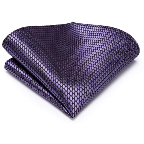 Image of Dubulle Mens Tie Set Solid Paisley Silk Striped Necktie for Men with Cufflinks Tie and Pocket Square
