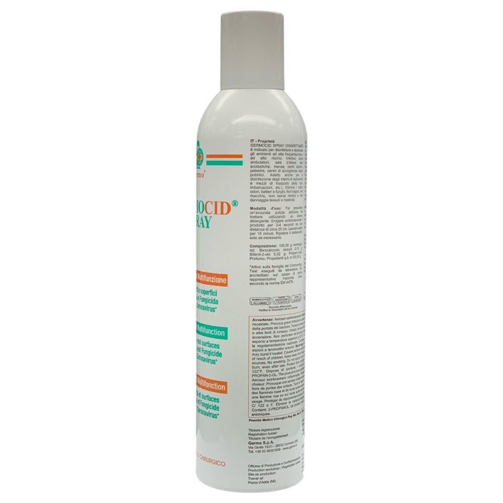 Disinfettante Multifunzione per Oggetti e Superfici, Indicato per Disinfettare e Deodorare gli Ambienti ad Alta Frequentazione e ad Alto Rischio Infettivo, 400ml (3 Unità)