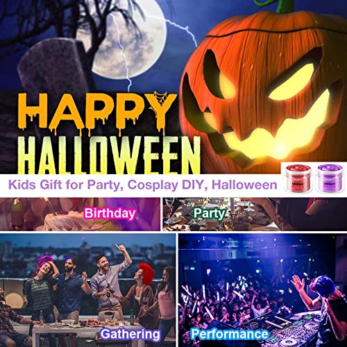 Color Wax for Natural Hair Temporary, Ultikare Hair Color Wax Purple Hair Dye Pomade Styling Instant Mud Cream Gel 3.4 Fl Oz Girl Gifts, Party, Cosplay DIY, Children's Day