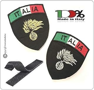 Patch Marina Militare cm 12 x 3 su Nero Toppa Ricamata Ricamo 107v Replica