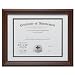 Lawrence Frames Dual Use 11 by 14-Inch Certificate Picture Frame with Double Bevel Cut Matting for 8.5 by 11-Inch Document, Walnut