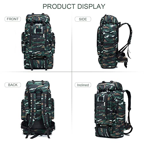 Coscooa 100L Camping Hiking Backpack Backpacking Backpack Military Backpack For Men Bugout Hiking Bag Survival Rucksack Tactical Bushcraft Backpack Outdoor Waterproof Lightweight Camping Bag #TOP5