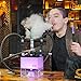 Wide Open for Easy Clean Hookah Set with Everything - ASANMA Updated Cube Modern Shisha include Silicone Phunnel Bowl Silk Pipe Coal Tongs Remote LED Light for Great Smoking