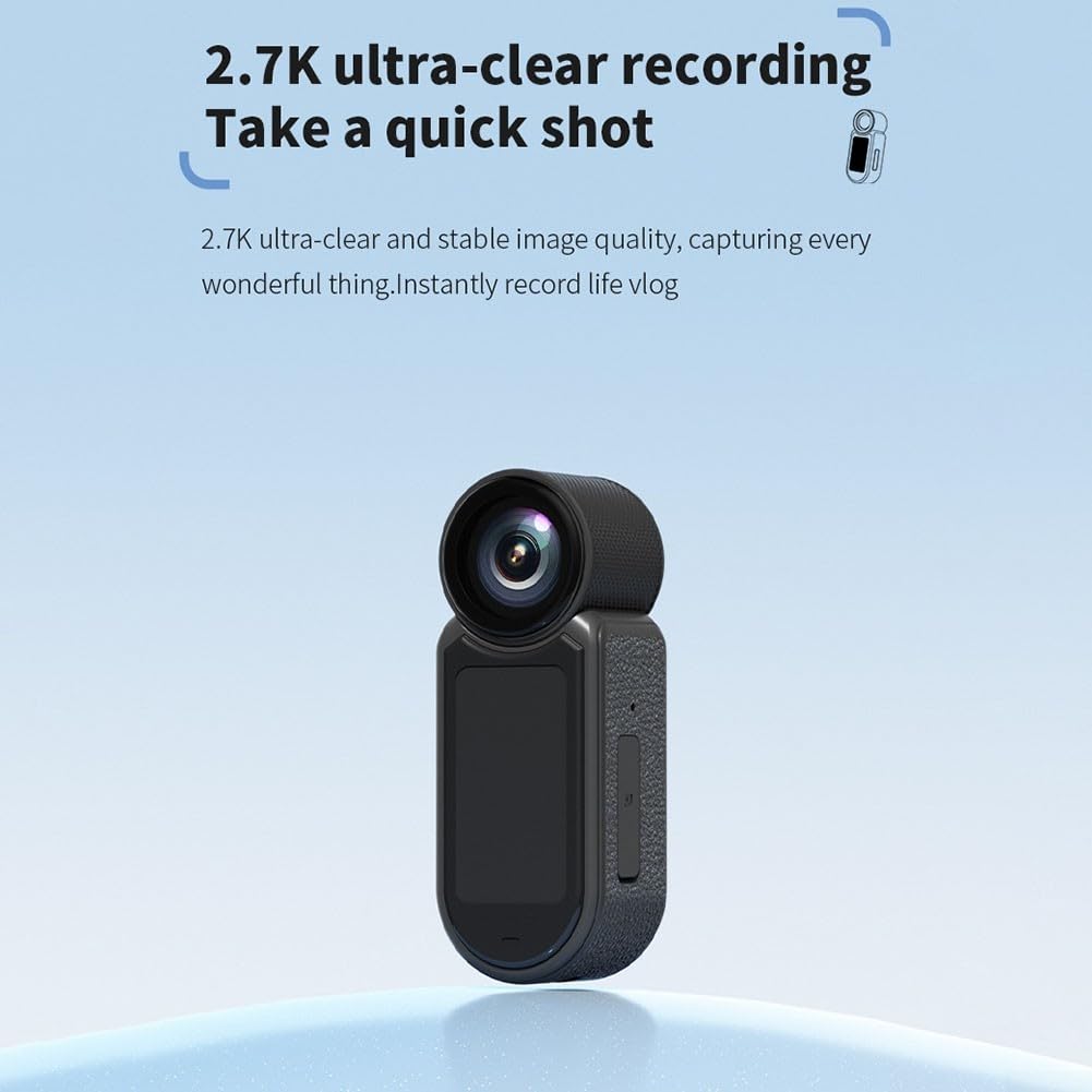 Appareil photo pouce compact léger 2,7 K pour l'extérieur (blanc)