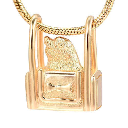 Gulunmun Collane per Donne Bare E Urne Cinerarie   Gioielli Ricordo di Lock of Dolphin Memorial - Pet Perdita di Cremazione Gioielli Urna Gioielli Ceneri Memoriale Urna Collana-Oro