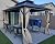 PURPLE LEAF 10’ X 14’ Outdoor Hardtop Gazebo Metal Frame Galvanized Steel Double Roof with Curtains and Nettings for Patio Desk Backyard Bronze