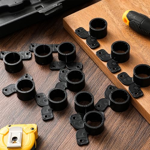 Image of Briwooody 50 Pack 3 /4 Inch Pex Suspension Pipe Clamps Tubing Supports for Pex, Copper, CPVC Pipe, Butterfly Style(Black)