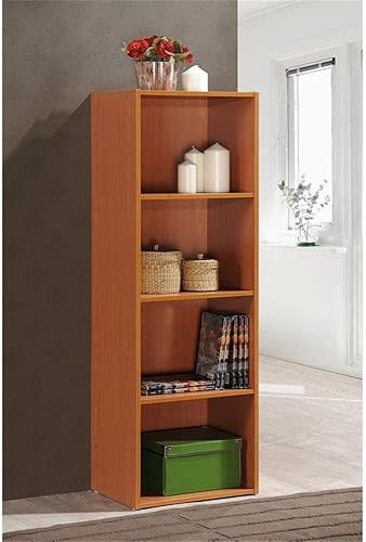 Miniatura 2 de Pemberly Row Estantería de madera multiusos con cuatro estantes en acabado cereza