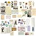 60 Pz Carta Scrapbooking Materiale Fogli Docorativi Vintage Decorazione Accessori per Scrapbooking Diario Calendario Cartolina d’auguri Album Hobby Creativi Fai da Te