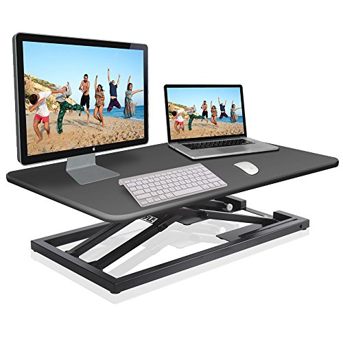 Pyle Ergonomic Standing Desk & PC Monitor Riser - Up to 18 inch