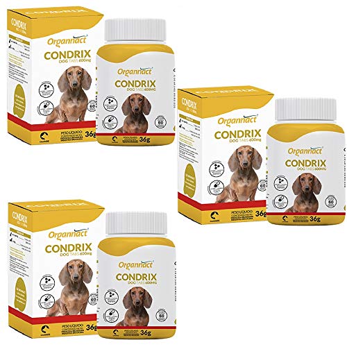 Combo 3un Organnact Condrix Dog 600mg 60 Tabs Cada