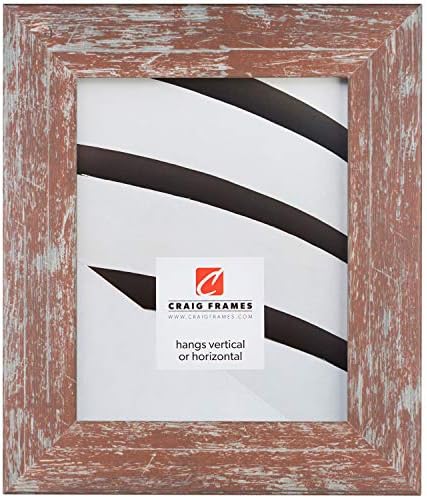 Craig Frames American Barn, Faux Barnwood Picture Frame, Red, 20 x 24 Inch