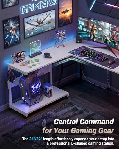 Support de PC sous bureau Armocity chariot informatique et console - 7