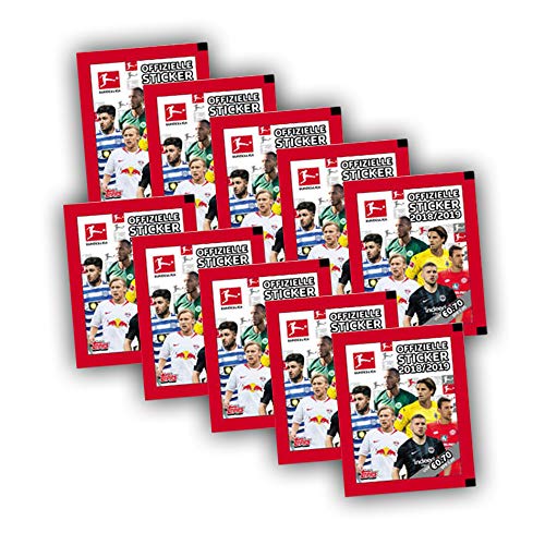 Preisvergleich Produktbild Bundesliga Saison 2018 / 2019 Sammelsticker - 10 Booster (50 Sticker)