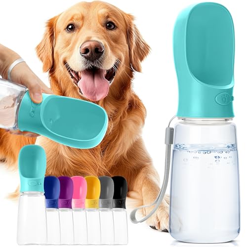 Mr. Pen- Dog Water Bottle, 19 oz, Large, Aqua Blue, Portable Dog Water Bottle Dispenser, Dog Travel Water Bottle, Travel Dog Water Bottle Portable Water Bottle for Dogs On The Go, Pet Water Bottle