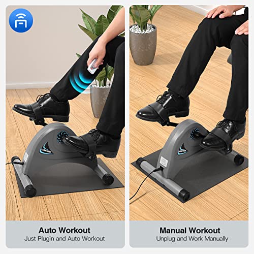 image for Motorized Mini Exercise Bike Pedal Exerciser for Seniors Rehab Trainin