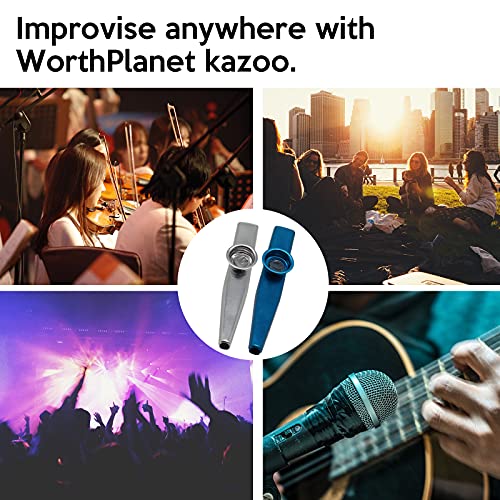 Kazoo WorthPlanet Lot de 6 Métal Kazoo et Membranes Coloré Métal en Alliage d’aluminium Kazooet Kazoo Enfant pour… - Les Beatles, Paul McCartney, John Lennon, RIngo Starr, George Harrison Kazoo WorthPlanet Lot de 6 Métal Kazoo et Membranes Coloré Métal en Alliage d'aluminium Kazooet Kazoo Enfant pour… – Image 8