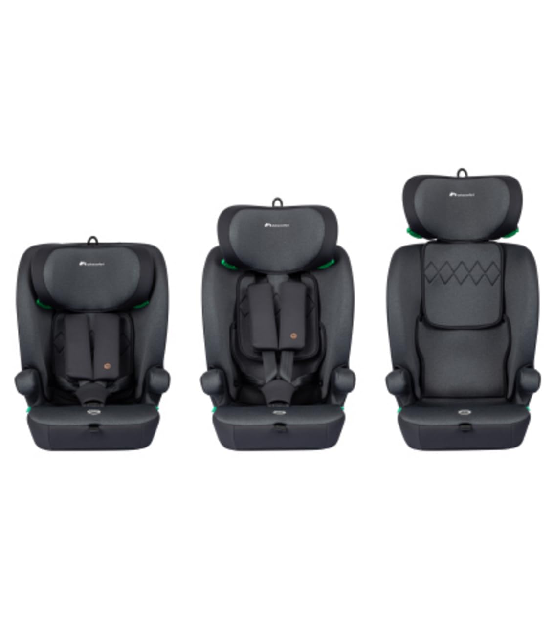 Bebeconfort Grow i-Safe - Asiento infantil para bebé de 9 a 36 kg, 15 M-12 J, 76 – 150 cm, elevador de asiento infantil, seguridad R129, protección contra impactos laterales, 11 posiciones para