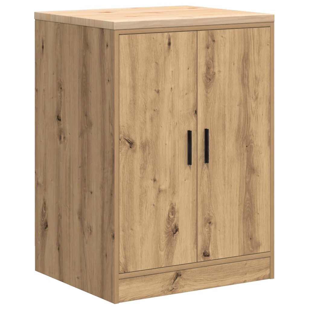 vidaXL Garage Storage Cabinet Artisan Oak 60x51x85 cm Solid Wood Pine
