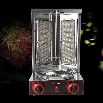 3000W Dönergrill Elektro, Vertikalgrill, Hähnchengrill Dönergrill Gas Kebap Grill Gyrosgrill Tischgrill Döner Silber – Bild 3