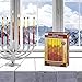 Zion Judaica Deluxe Chanukah Candle Set Blaze of Fire 45 Hand Made Thin Long Decorative Hanukkah Candles for Menorah Includes Prayer Card and DIY Dreidel Décor Candles for Parties Celebrations