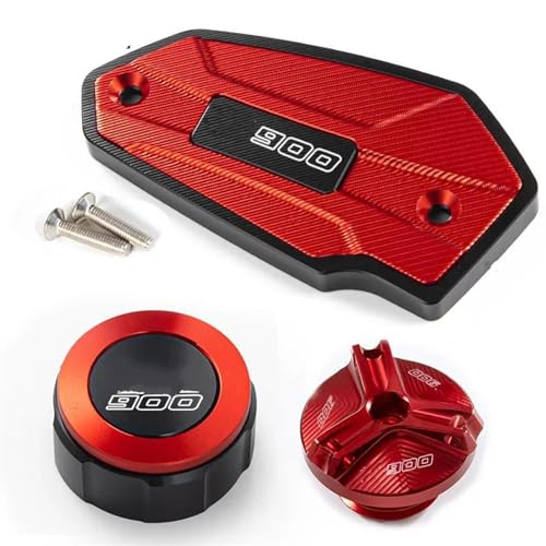 Tapas de líquido de frenos rojas para Kawasaki Z900 que mejoran la protección de tu moto