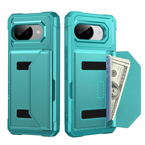 Étui cuir Google Pixel 8A vert haut de gamme : coque silicone magnétique antichoc