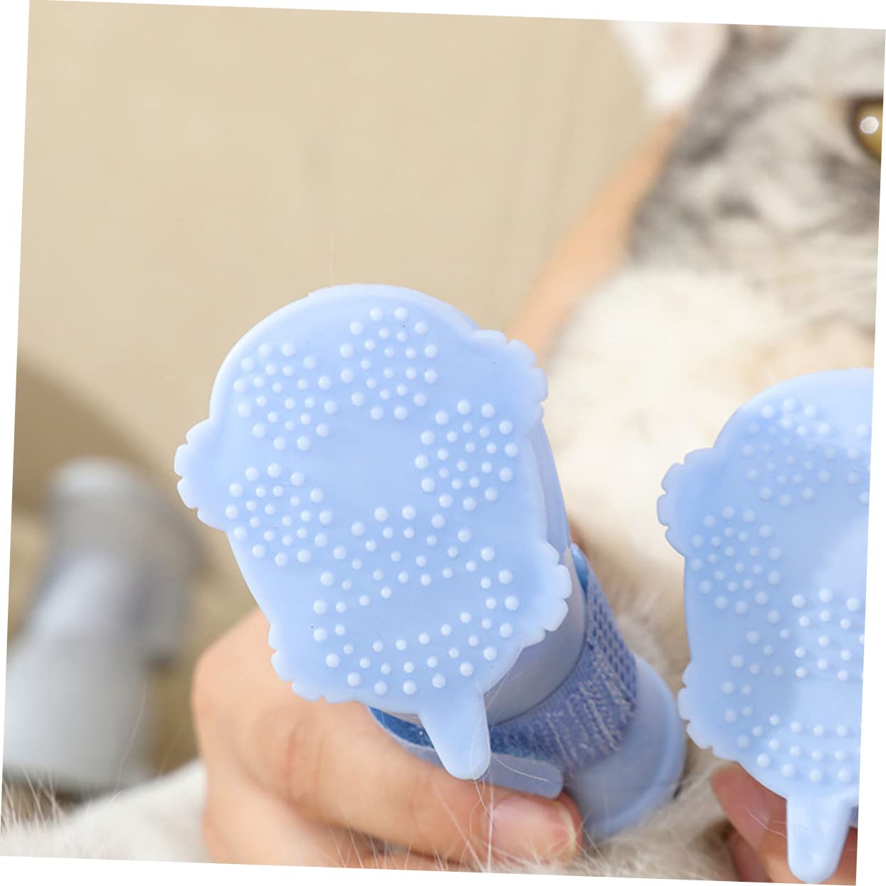 VANZACK 4Pcs Dog Rain Boots Thickened Slip Puppy Shoes for Outdoor Activities Durable and Comfortable Pet Supplies