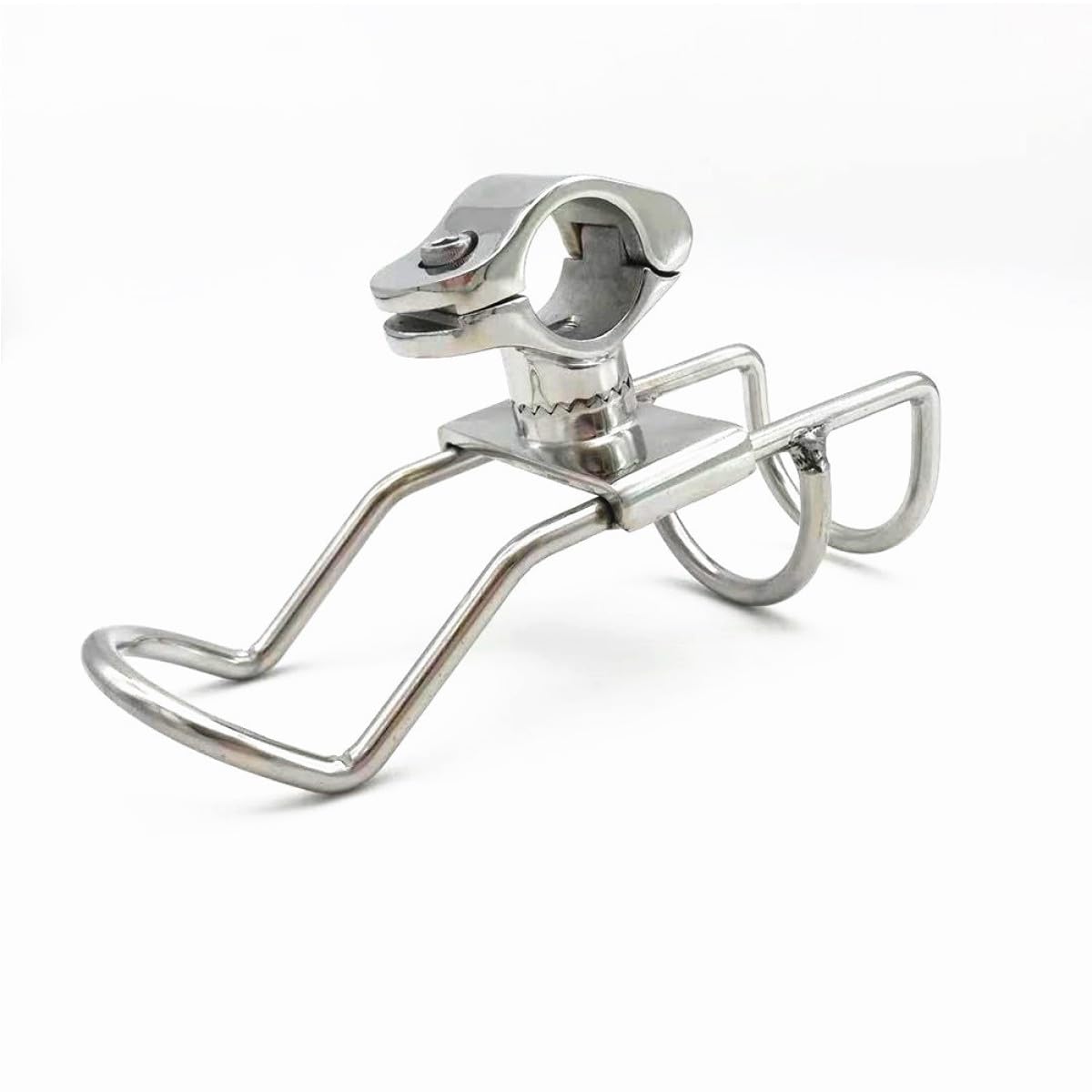 Healvian 2 Stück Angelrutenhalter aus Edelstahl in Silber Praktischer und Rutenhalter für Boot für Angler und Fischerei Zubehör
