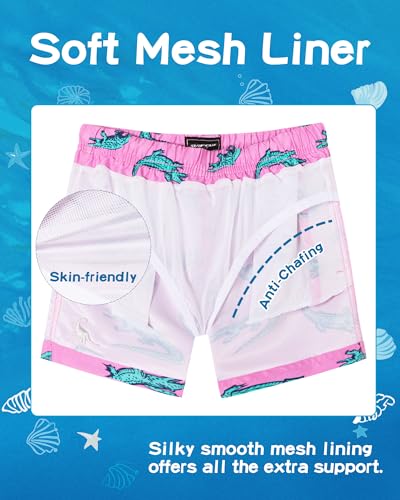 Image of SURF CUZ Boys Swim Trunks Toddler Swim Shorts UPF 50+ Bathing Suit for Boy Swimsuit Quick Dry Mesh Beach Boardshorts Swimwear