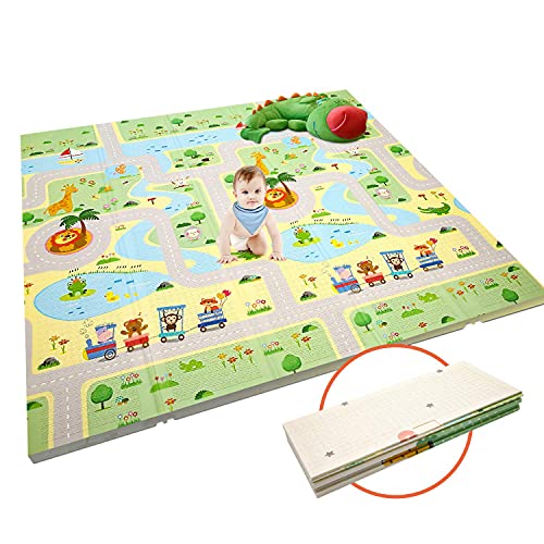 Krabbelmatte Baby Spielmatte Extra große Babyspielmatte faltbare reversible ungiftige Schaum Crawl Playmat wasserdichte Kinder Baby Kleinkind im Freien oder im Innenbereich(180 x 200 x 1cm) Cover