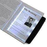 Gsycle Luz De Lectura LED, Luz De Libro Plana Luz De Libro LED Luz De Lectura Plana Luz De Página De Libro Luz De Lectura De Libro Luces De Libro Para Leer Por La Noche