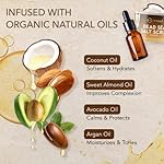 O Naturals Exfoliating Coconut Oil Dead Sea Salt Deep-Cleansing Face & Body Scrub. Anti-Cellulite Tones Helps Oily Skin, Acne, Ingrown Hairs & Dead Skin Remover. Essential Oils, Sweet Almond 18oz - Image 4