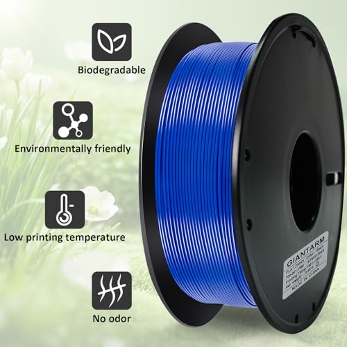 Image of GIANTARM 3D Printer Filament, 0.5kg Blue PLA Filament, 1.75mm Dimension Accuracy + /- 0.03mm, 3D Printing Filament