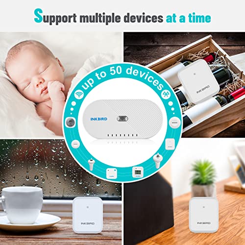 Inkbird Wifi Thermometer Hygrometer 3 Pack, Indoor Outdoor Wireless Temperature Humidity Sensor Monitor With Remote App Notification Alert, Save And Export Data, For House Kitchen Courtyard Brewhouse #TOP4