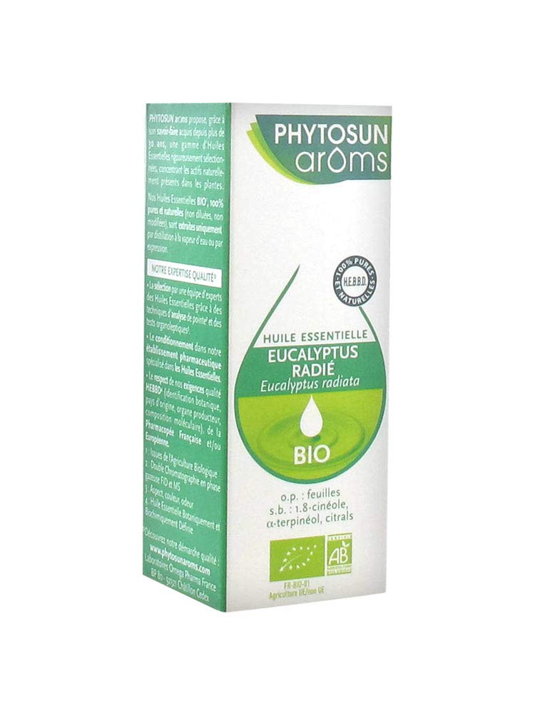 Phytosun Arôms Eucalyptus Radiata (Eucalyptus Radiata) Essential Oil Organic 10ml