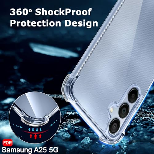 Image of TheGiftKart Transparent Crystal Clear Back Cover Case for Samsung Galaxy A25 5G | Shockproof Soft TPU Case | Cushioned Edges for Ultimate Protection Back Cover Case (TPU, Transparent)