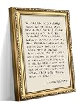 Vintage Gold Framed Anthony Bourdain Wall Art, Kitchen Inspirational Quote Canvas Wall Decor Painting, Rustic Foodie Typography Artwork Poster Print Picture for Kitchen Dining Room 8x10 Inch