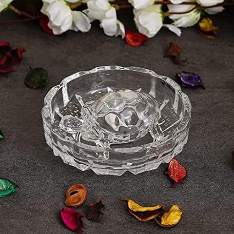 VOIDROP Crystal Glass Turtle Plate for Home Décor Cover