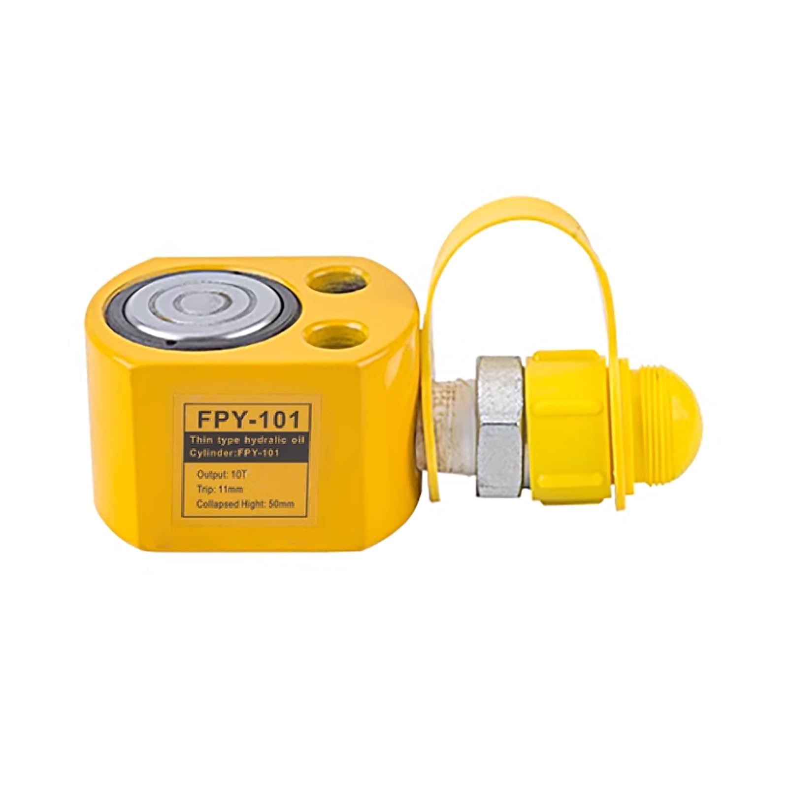 Gato hidráulico de Perfil bajo con Capacidad de 20 toneladas, Gato hidráulico pequeño Multifuncional, Gato hidráulico portátil, Gato hidráulico de Cilindro con Carrera de 13 mm (10 toneladas/22 046