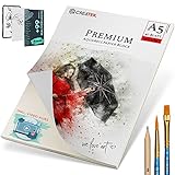 ✅ 2 STUNDEN VIDEOKURS - mit dem Aquarellmalblock A5 bekommst Du unseren 2 Std. Videokurs! Zudem 2 hochwertige Pinsel, 1 Bleistift & 99 Malvorlagen. Starte Dein Aquarell Block A5 Projekt!