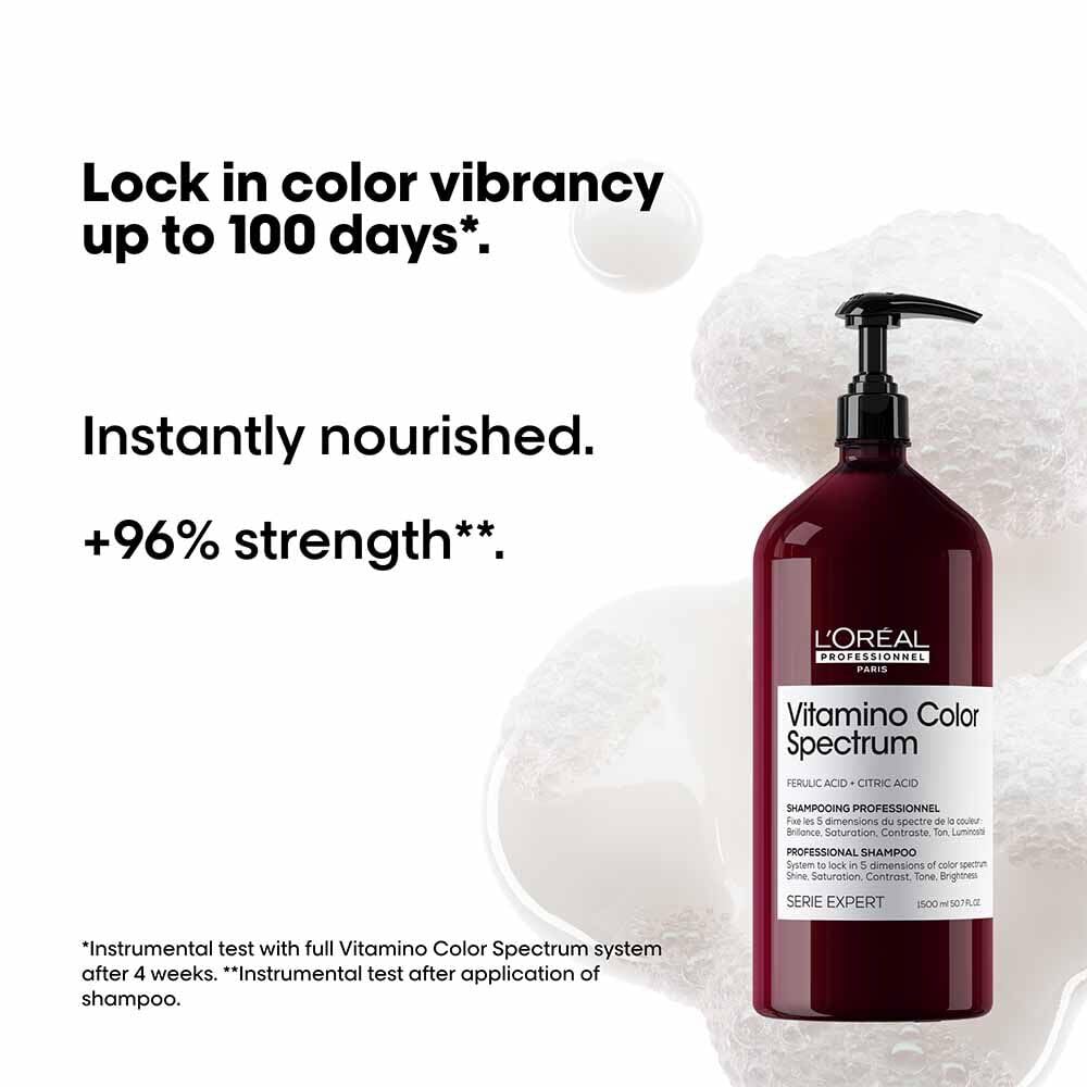 Série Expert Vitamino Color Spectrum Shampoing protecteur pour cheveux colorés 1500ml