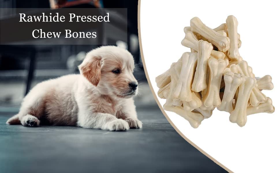 Image of Dog Chew Bone (3Inch Pack of 25) Young Dogs, Chicken Flavour