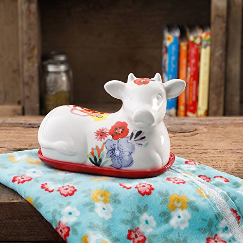 The Pioneer Woman"Flea Market" Cow Butter Dish #TOP1