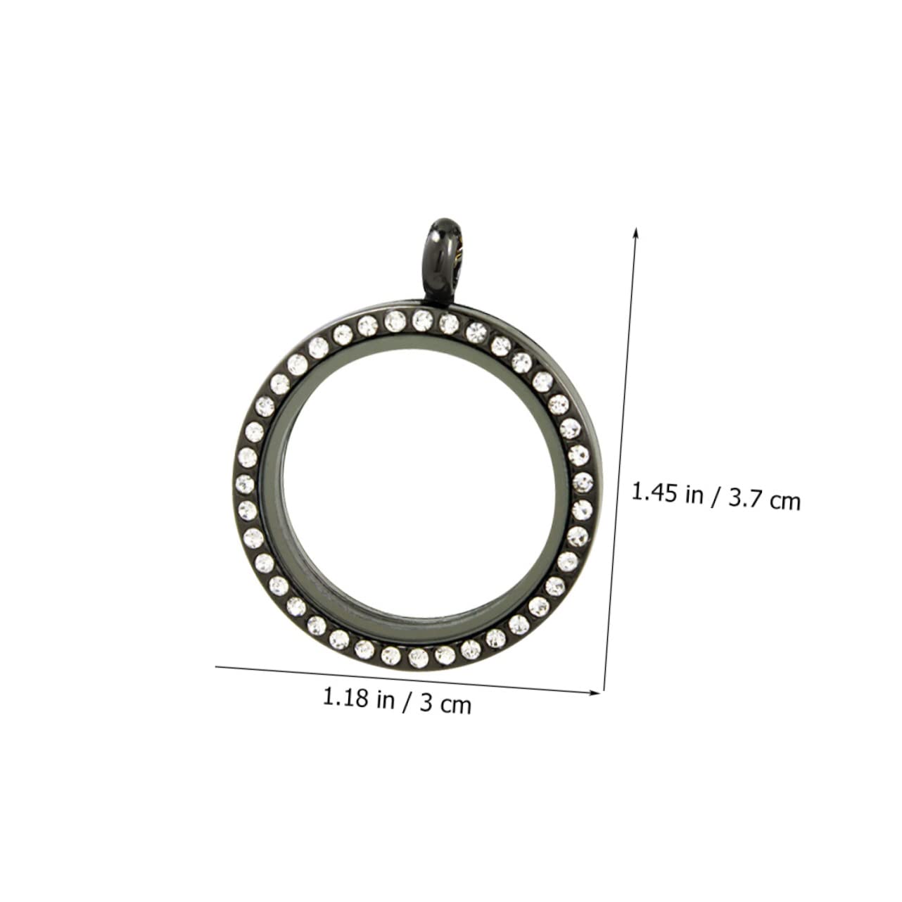 Operitacx 16 Pièces Pendentif Photo En Diamant Anneau De Lunette Arrière Ouvert Collier Ras Du Cou En Strass Pendentifs À Breloques Photo Plateaux À À Lunette Ronde