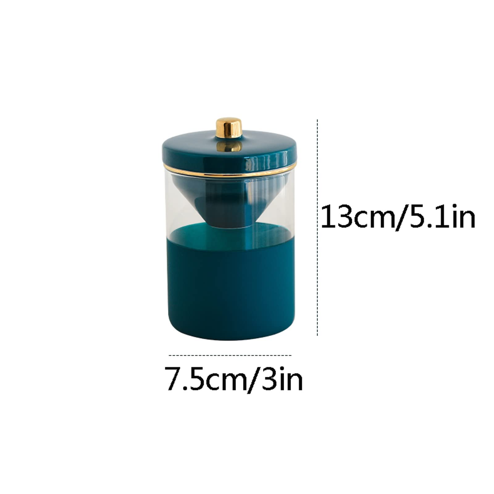 Posacenere In Vetro 10cm Nero - Ottagonale Per Interni/Esterni | Design Elegante, Lavabile In Lavastoviglie - Foto 2